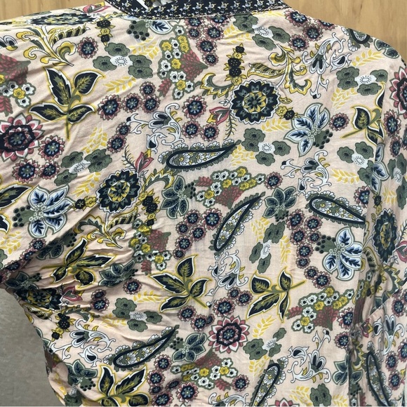 Davi & Dani wrap front kimono blouse women’s large boho paisley - Picture 3 of 8